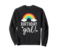 Happy, Birthday Girls 1 to 12 Kids, Fun Party Rainbow Hearts Sudadera