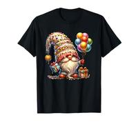 Happy Birthday GNOME For Women Girls Boys Colorful Balloons Camiseta