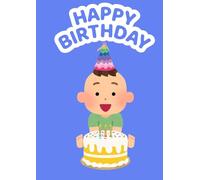 Happy Birthday Guest Book for kids | Blue Color: 108 Pages | 8.5x11 inches | This Guest book is specially designed for Baby Boy. Capture Special Wishes and Memories with This Colorful Birthday Book!