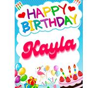 Happy Birthday Kayla: Birthday Sketchbook and Notebook for Doodling, Sketching, Drawing, Painting, Diary Birthday gift for Girls: 120 Pages, 8.5*11 inch
