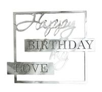 Happy Birthday My Love Cake Topper,Geburtstagstorte Topper | Novedad Única Decoración para Pasteles,Mi Amor, Fiesta de Cumpleaños, Decoración para Pasteles de Cumpleaños Amantes Decoración Acrílico