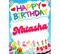 Happy Birthday Natasha: Birthday Sketchbook and Notebook for Doodling, Sketching, Drawing, Painting, Diary Birthday gift for Girls: 120 Pages, 8.5*11 inch