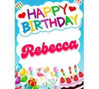 Happy Birthday Rebecca: Birthday Sketchbook and Notebook for Doodling, Sketching, Drawing, Painting, Diary Birthday gift for Girls: 120 Pages, 8.5*11 inch