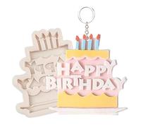 Happy Birthday Silicone Molds, Epoxy Resin Casting Mold, DIY Cake Decoration, Bunny Candy Mold, Easter Chocolate Molds