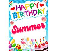 Happy Birthday Summer: Birthday Sketchbook and Notebook for Doodling, Sketching, Drawing, Painting, Diary Birthday gift for Girls: 120 Pages, 8.5*11 inch