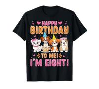 Happy Birthday to Me I'm Eight, lindo cachorrito de octavo cumpleaños Camiseta