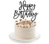 Happy Birthday Tortendeko Glitter,Tortendeko Geburtstag,Cake Topper Geburtstag,Geburtstagskuchen Deko,Cake Happy Birthday Deko,Birthday Decorations für Cake Cupcake Kinder Erwachsene Party (Negro)