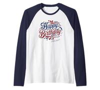 Happy Birthday USA 250th - America's Anniversary 2026 Camiseta Manga Raglan