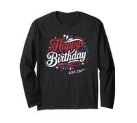 Happy Birthday USA 250th - America's Anniversary 2026 Manga Larga