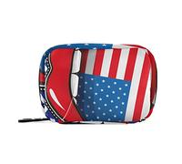 Happy Birthday USA Travel Pastillero Organizador Bolsa Portátil Pastillero Portátil, Pastillero Semanal Caja Suplemento Vitamina