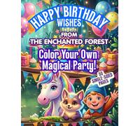 Happy Birthday Wishes From the Enchanted Forest: Color Your Own Magical Party! 50 Single-Sided Pages