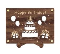 Happy Birthday Wooden Money Holder, Happy Birthday Cash Holder Cards, Wooden Money Organizer for Birthday, Wood Money Holder for Kids, Money Holder Cash Gift for Kids, pastel, Se référer au