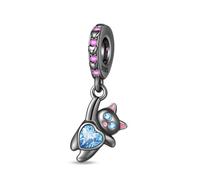 Happy Black Cat Colgante Charm, Accesorio de pulsera con dijes de plata esterlina 925, Compatible con Pandora Bracelet Neckalce, Regalo para mujeres
