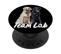 Happy Black Lab Yellow Labrador Retriever El Laboratorio Padre Mamá PopSockets PopGrip Adhesivo