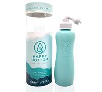 Happy Bottom - Bidé portátil | Bidé de viaje de mano sin fugas y botella Peri con pulverizador de boquilla en ángulo | Capacidad de 400 ml | con bolsa de viaje