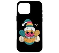 Happy Bumblebee con Sombrero navideño, Alegre Carcasa para iPhone 16 Pro MAX
