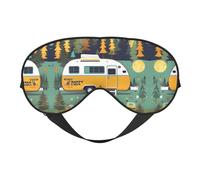 Happy Bus Campers - Antifaz para dormir cómodo con correa ajustable, sombra suave, opaca, para los ojos vendados