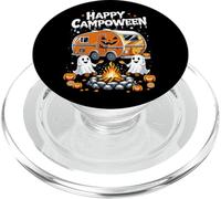 Happy Campoween Pumpkin Ghosts Camping Fogatas de Halloween PopSockets PopGrip para MagSafe