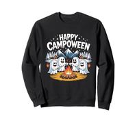 Happy Campoween Pumpkin Ghosts Camping Fogatas de Halloween Sudadera
