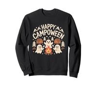 Happy Campoween Pumpkin Ghosts Camping Fogatas de Halloween Sudadera