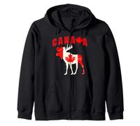 Happy Canada Day Maple Leaf Moose Patriotic Celebration tee Sudadera con Capucha