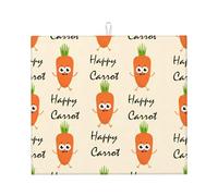 Happy Carrot - Tapete plegable y absorbente para encimera de cocina, 16 x 18 pulgadas, regalo de inauguración de la casa, adecuado para vajilla y electrodomésticos pequeños