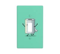 Happy Cartoon - Cubierta decorativa para interruptor de luz de rollo de papel higiénico, 1 banda, placa de pared para cocina, granja, dormitorio, baño, decoración artística