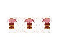 Happy Cartoon Pig Cashmerette - Bufanda con flecos - Bufanda ligera de moda para mujer, envolturas cuadradas, satén suave para otoño e invierno
