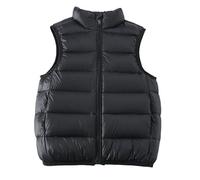 Happy Cherry - Chaleco Acolchado Niño Niña Chaqueta Infantil Abrigo sin Mangas Cálido Chalecos Invierno Niños Niñas para Primavera Otoño - 150-160cm - Negro