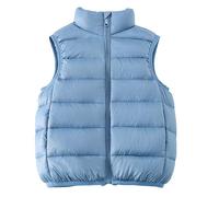 Happy Cherry - Chaleco Acolchado Niño Niña Chaqueta Infantil Abrigo sin Mangas Cálido Chalecos Invierno Niños Niñas para Primavera Otoño - 150-160cm - Azul