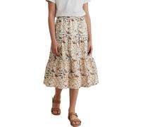 Happy Cherry - Falda Niña Midi Verano con Estampado Floral Infantil Niñas Faldas Largas Corte A Cintura Elástica Ropa de Calle para Vacaciones Mar Playa Diario Escuela Fiesta - 8-13 Años