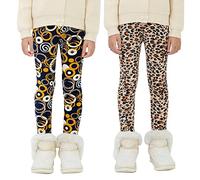 Happy Cherry Leggings Térmicos Algodón Forros para Niñas Pantalones Largos Grueso Cálido Forrado Caliente Jeggings Paquete de 2