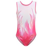 Happy Cherry Maillot de Gimnasia Niñas Leotardo de Danza Clásico sin Manga Body de Ballet Transpirable Ropa de Una Pieza Gimnástica Actuación, 9-10 Años