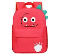 Happy Cherry Mochila Cómoda Grande de Dibujos Animados Niños en Edad Preescolar Mochila de Jardín de Infantes Niños con Diseño de Hebilla Fija en Pecho Rojo Grande Adecuado 4-6 años