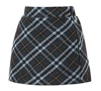 Happy Cherry - Niña Falda Mini Estilo Clásico Línea A Niñas Faldas Cortas a Cuadros con Cintura Elástico y Pantalones Interiores para Primavera Otoño Invierno - 11-12 Años - Gris