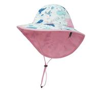 Happy Cherry - Niño Gorro de Sol con Protección del Cuello Bebé Niña Verano Sombrero de Pescador con Cubrecuello Infantil Gorra de Playa Anti-UV con Cordón Ajustable Bucket Hat - Rosa - 1-4 Años