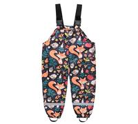 Happy Cherry - Pantalón de Lluvia Niño Niña Pantalones Impermeables Unisex para Al aire libre Día lluvioso Jugando en Barro Infantil Niños Niñas Mono Ropa Impermeable con Peto - 8-9 Años - Naranja
