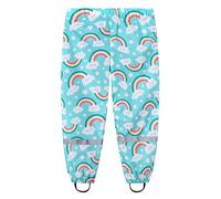 Happy Cherry - Pantalones de lluvia para niños, impermeables, cortavientos, para primavera, verano, otoño, invierno, pantalones de barro para deportes al aire libre, con rayas reflectantes, arcoiris,