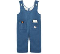 Happy Cherry - Pantalones de Peto Pana Vintage Bebé Mono Niño Niña Pantalón con Tirantes con Bolsillos Infantil Overol Invierno con Forro para Niños Niñas - 1-2 Años - Azul