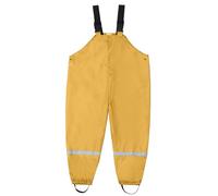 Happy Cherry - Pantalones Impermeables Unisex Pantalón Lluvia con Peto Mono Ropa Impermeable con Tirantes de Barro Niños Niñas para Al Aire Libre Día lluvioso Jugando en Barro - 6-7 Años - Amarillo