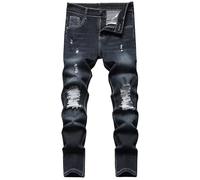 Happy Cherry Pantalones Vaqueros Largos Niños Vaqueros de Mezclilla Rasgados Jeans Cómodos Ajustados a la Moda para Verano Primavera Otoño, 11-12 Años