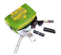 Happy Children's Day - Bolsa de cosméticos con fondo verde para mujer, bolsa organizadora de maquillaje grande con cremallera, multicolor, 18.5x7.5x13cm/7.3x3x5.1in, Neceser