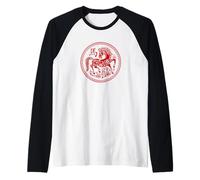 Happy Chinese New Year 2026 Traditional Year of The Horse Camiseta Manga Raglan