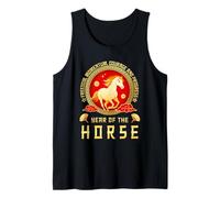 Happy Chinese New Year 2026 Year of The Horse Lunar New Year Camiseta sin Mangas