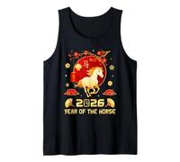 Happy Chinese New Year 2026 Year of The Horse Lunar New Year Camiseta sin Mangas