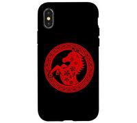 Happy Chinese New Year Art 2026 Circle Year of The Horse Carcasa para iPhone X/XS