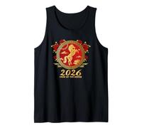 Happy Chinese New Year Art 2026 Oval Year of The Horse Camiseta sin Mangas