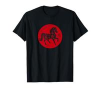 Happy Chinese New Year Art 2026 Red Round Year of The Horse Camiseta
