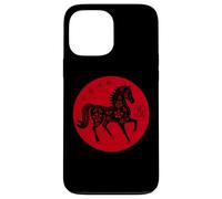 Happy Chinese New Year Art 2026 Red Round Year of The Horse Carcasa para iPhone 13 Pro MAX