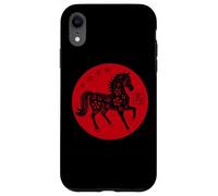 Happy Chinese New Year Art 2026 Red Round Year of The Horse Carcasa para iPhone XR